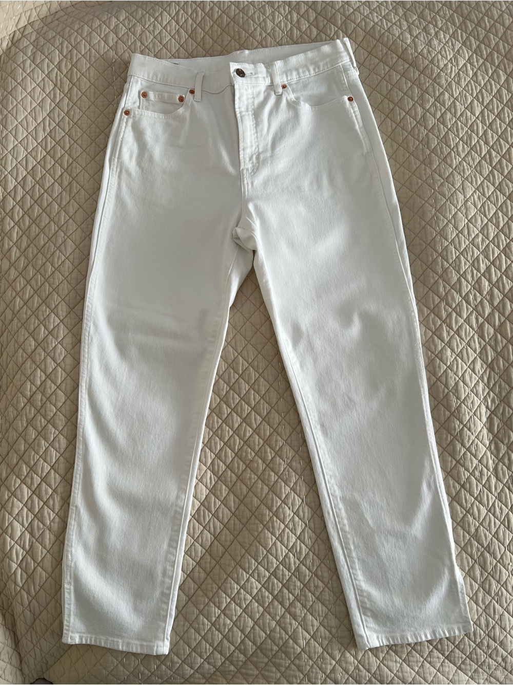 GAP White Straight-Leg Women's High Rise Jeans